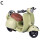 (Blue) Scooter Toy with Light & Music - Interactive Rotating Toy, Cute Decor for Labubu 1
