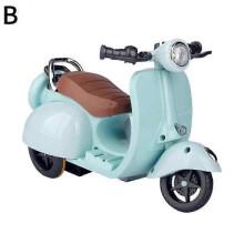 (Green) Scooter Toy with Light & Music - Interactive Rotating Toy, Cute Decor for Labubu