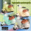 (Blue) Scooter Toy with Light & Music - Interactive Rotating Toy, Cute Decor for Labubu 3
