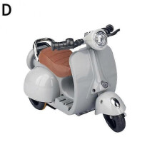 (Gray) Scooter Toy with Light & Music - Interactive Rotating Toy, Cute Decor for Labubu