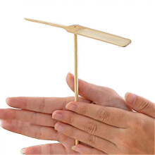 (As show, One size) Bamboo Dragonfly Flying Toys Hand Rub Propeller Flying Fairy Toy For Kids20pcs
