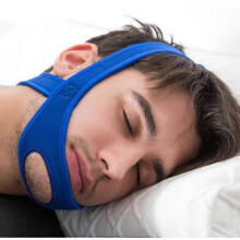 (As show, One size) Chin Strap Belt Anti Snore Stop Snoring1pcs-Blue
