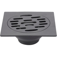 (As show, One size) Shower Drain Anti Odor Floor Drain Stainless Steel Bathroom Sink Floor Drain1pcs-Black