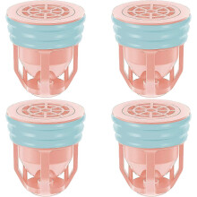 (As show, One size) Floor Drain Core, Anti Hair Siphon Shower Grid,PVC Floor Drain, Floor Drain with Filter Strainer,4 PCS,Pink