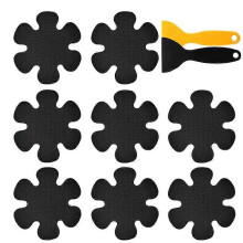 (As show, One size) Premium Quality Bath Shower Squeegee Non-Slip Stickers Black20pcs