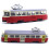 (Blue, One size) Classic Train Tram Diecast Pull Back Model With Led Music Developmental Kids Toy BAOPENG 2