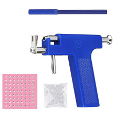 (As show, One size) Ear Nose Navel Body Piercing Gun Tools Kits Machine With 98pcs Studs