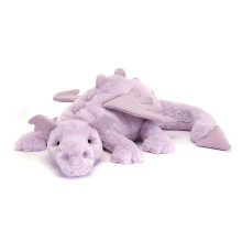 (As show, One size) 50cm Purple Dragon Plush Good Guy Doll Cute Ornament Gift Medium Soft Brithday Gift