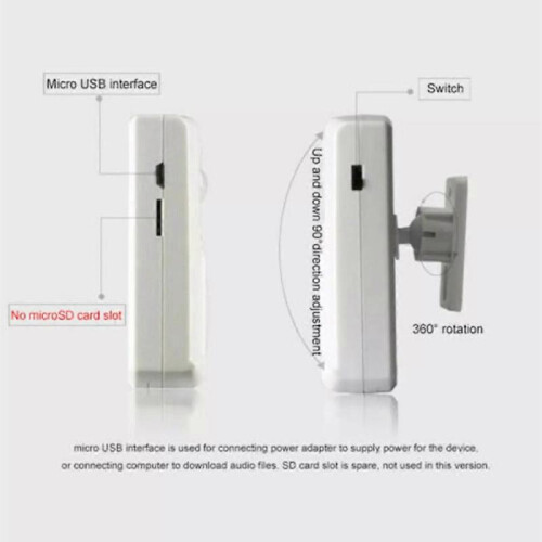 Mini Pir Motion Sensor Activated Music Sound Player Loudspeaker Voice Reminder 2