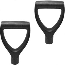 (As show, One size) Snow shovel handle Digging rake Snow fork Garden accessories Garden tool handle handleblack-2pcs