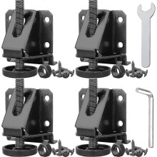 (As show, One size) Leveling Feet Heavy Duty Furniture Levelers Adjustable Table Leg Leveler W/lock Nuts For Furniture,black BAOPENG