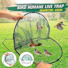 (As show, One size) Trap Catcher Pigeon Hunting Net Leghold Trap For Birds Quail Humane Trapping Hunting Garden(1pcs-40cm)