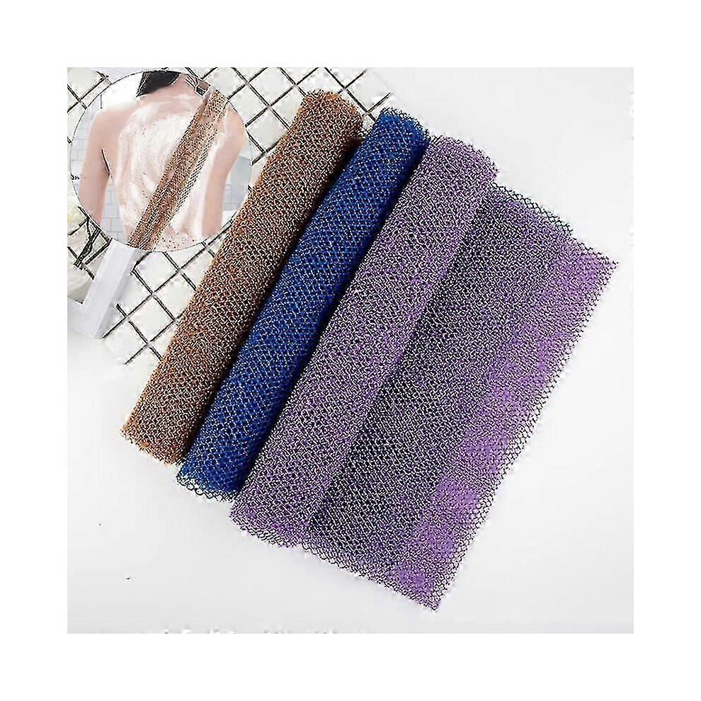 Kikidex (Purple, One Size) African Net Sponge Exfoliating Body Net Scrubbing Wash Net Shower Scrubber