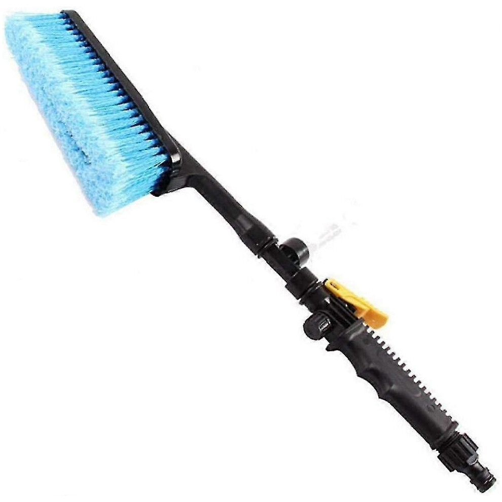 (As Show, One Size) Car Wash Brush Hose Adapter Vehicle Truck Cleaning Water Spray Nozzle Soft Bristles Car Care Baopeng 4123173372906