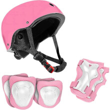 (As show, One size) Adjustable Kids Helmet With Pads,kids Sport Protective Pad Set - For Cycling, Skateboarding - Ideal For Boys Girls Ages 3-15 ,pink