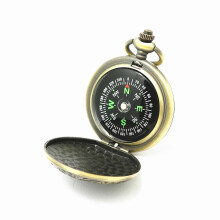 (As show, One size) Retro Compass Portable Military Compass Fluorescent Navigation Compass Tools(1pcs)