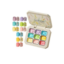 Patting Gel Polish, 9 Colors Sponge Pat Paint Nail Set,Rainbow Solid Beauty Care