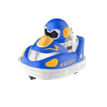 (Blue) Glow Crashers RC Bumper Cars, with LED Lights and Music