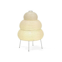 (As show, One size) Japanese Simple Desktop Decorative White Rice Paper Floor Lamp Living Room Villa Studio Loft Bedside Table Art Tripod Desk Light