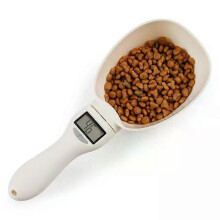 (1PCS) Portable Cat Dog Feeders Pet Dog Food Measuring Spoon Home Kitchen Weighing Scale Cup Cat Dog Feeding Bowl Pet Products Supplies