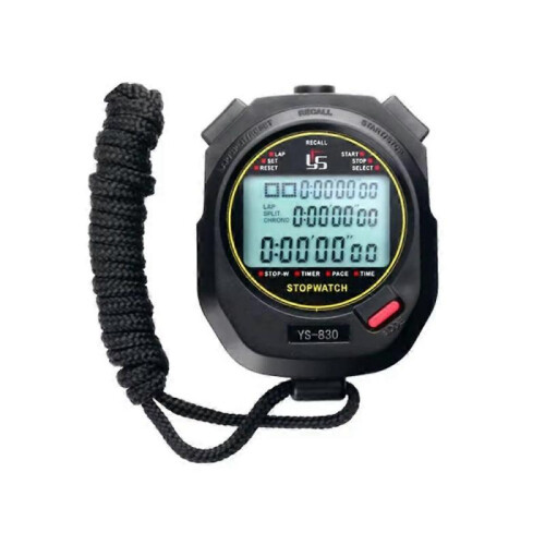 (ys-830, Black) 2025 New Models Stopwatch 3x-100m Memory Black