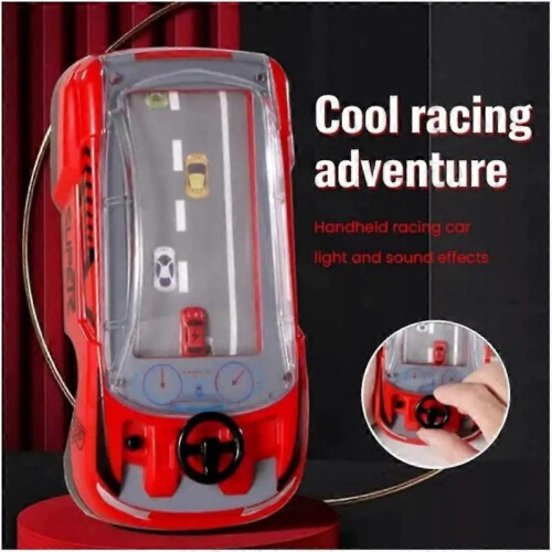 (Red) Racing Car Breakthrough Adventure Handheld Game Machine Simulation Driving 2