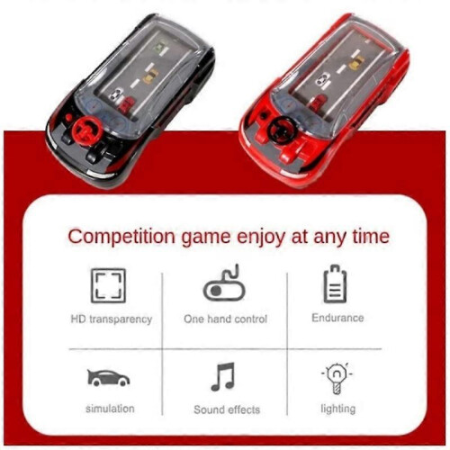 (Red) Racing Car Breakthrough Adventure Handheld Game Machine Simulation Driving 1