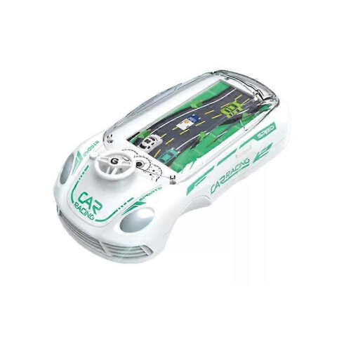 (White) Racing Car Breakthrough Adventure Handheld Game Machine Simulation Driving