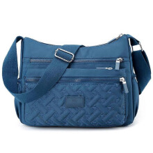 (Blue) Large Capacity Bag Shoulder Bag Backpacks Casual Small Bag New Simple Ladies Shoulder Bag Waterproof Nylon Cloth Bag