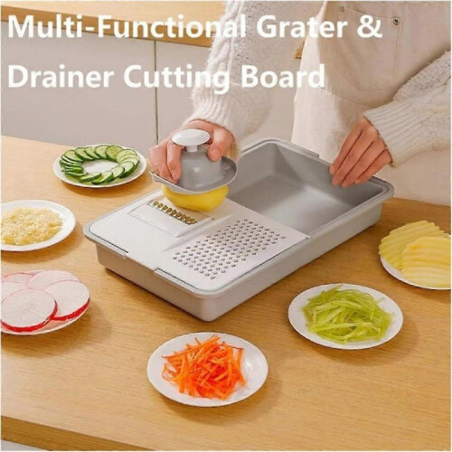 Multi-Functional Grater & Drainer Cutting Board 2
