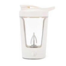 (White) Visp Elixir Mixer Bottle Pro Original With a Wisp, 15oz Rechargeable Shaker Cups