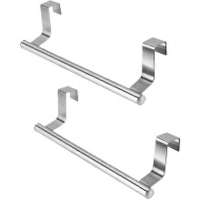 (As show, One size) Stainless Steel Kitchen Towel Rack - No-Drill Towel Hook for Kitchen and Bathroom