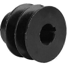 (As show, One size) Double Groove V Belt Pulley - 20mm ID Fits Various Engines (Color: Black)