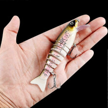(As show, One size) Multi-Jointed Lures - 5 Pieces Artificial Lures for Predatory Fish