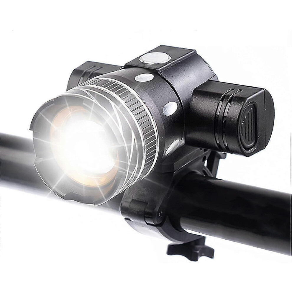 (As show, One size) Brightest Rechargeable LED Bike Lights - 5000 Lumens 3 Modes Waterproof