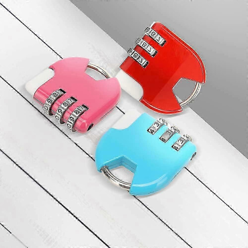 (As show, One size) 3 Digit Combination Padlock Combination Padlock Fit Numeric Combination Padlock (6pcs) 2