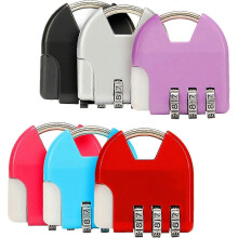 (As show, One size) 3 Digit Combination Padlock Combination Padlock Fit Numeric Combination Padlock (6pcs)