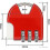 (As show, One size) 3 Digit Combination Padlock Combination Padlock Fit Numeric Combination Padlock (6pcs) 2