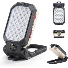 (As show, One size) Rechargeable 1000 Lumens LED Work Light - Adjustable Stand Magnetic Flashlight