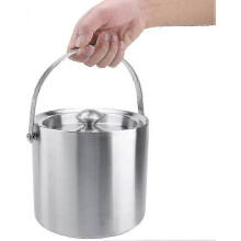 (As show, One size) 3L Insulated Ice Bucket - Stainless Steel for Weddings