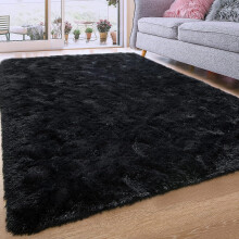 (As show, One size) Fluffy Carpet For Bedroom, 4x6 Rug Soft Indoor Small Shag Area Rug, Machine Washable Rug For Living Room, Non Slip Gray Throw Rugs For Kids Room, Fuzz