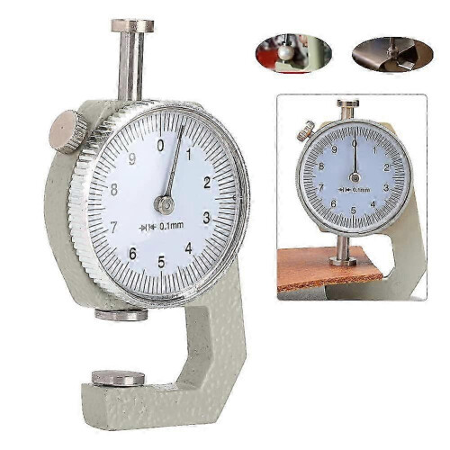 (As show, One size) Round Dial Thickness Gauge - 0-10mm Measuring Tool 1