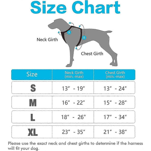 (As show, One size) No Pull Dog Harness - Adjustable Pet Vest with 2 Leash Clips Reflective and Easy Control Handle 1