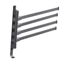 Swivel Towel Rack Wall Mounted Bath Towel Holder for Toilet Bathroom Kitchen