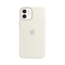 (As show, One size) Iphone 12, 12 Pro Apple Silicone White Magsafe Protective Case