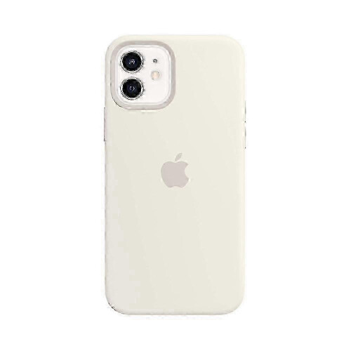 (As show, One size) Iphone 12, 12 Pro Apple Silicone White Magsafe Protective Case