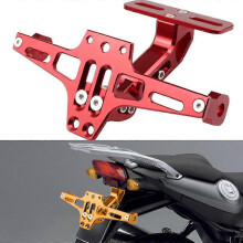 (Titanium color, One size) Electric Motorcycle Size And Displacement Msx Adjustable License Plate Holder Curved Beam Cnc Aluminum Alloy Aircraft License Plate Holder Suitable