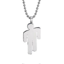 (As show, One size) Stainless Steel Pendant Necklace, Necklace, Stainless Steel Couple Pendant Necklace, Silver, 1pc