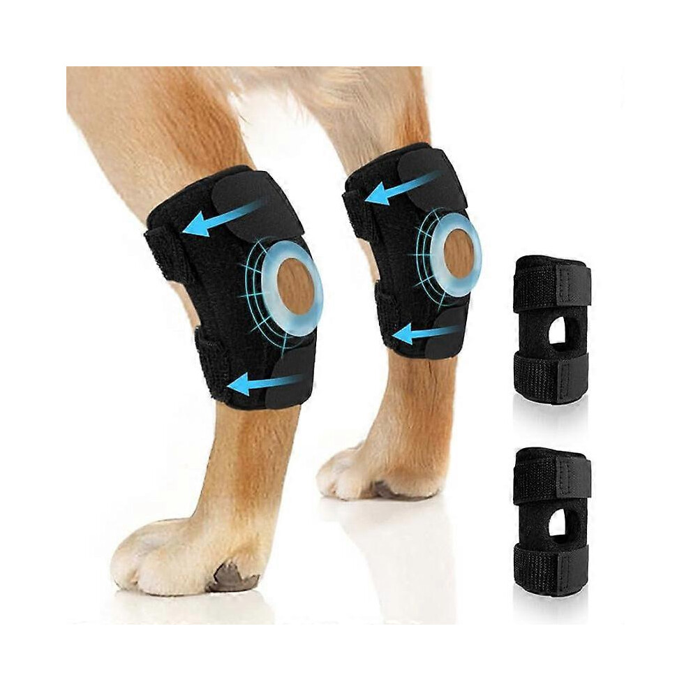 Kikidex (M, One Size) 1 Pair Dog Knee Brace For Rear Leg, Hock & Ankle Support, Canine Hind Leg Joint Compression Wrap For Torn Acl & Ccl, Injury, Arthritis B