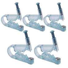 (As show, One size) Disposable Ear Piercing Pierce Gun Tool Earring Kit Piercer Studs5pcs